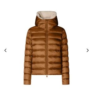 Save The Duck caramel brown puffer jacket medium
